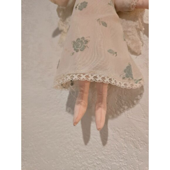 Rare Vintage Virginia Black Christmas Angel Doll Original Hang Tag Blue White - Picture 6 of 14